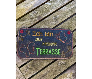 Stickserie ITH - Schilder Terrasse